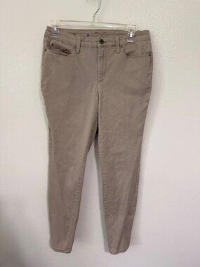 Charter Club Jeans Beige Tan Slim Skinny Ankle Womans 6